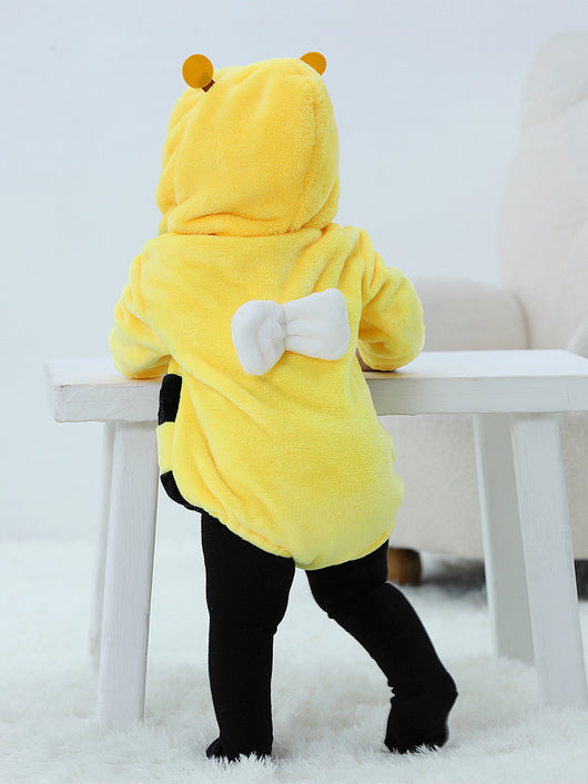 Pijama Enterizo Bebé Diseño Abeja en Franela Suave - Image 8