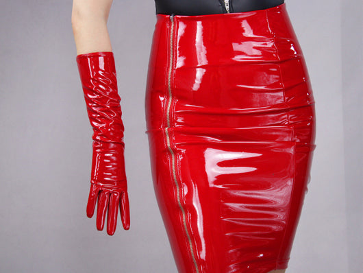 Guantes de Cuero PU Brillante Largos con Ajuste al Codo - Image 20
