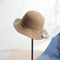 Gorro Lana Pescador Coreano con Pomón de Piel - Sombrero Cuenca Elegante para Mujer