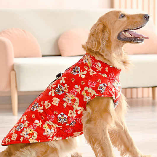 Chaleco Térmico de Algodón para Perros - Abrigo Navideño