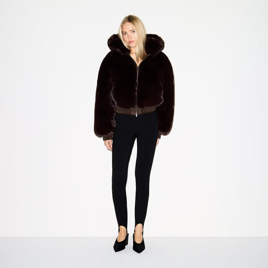 Chaqueta Cálida de Forro Polar con Capucha y Pelo Sintético Ecológico - Image 8
