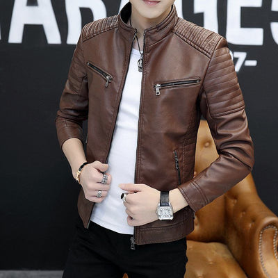 Chaqueta de Cuero para Hombre Primavera Otoño - Image 3
