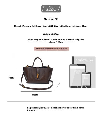 Bolso Bucket de Cuero Encerado Elegante y Portátil - Image 15