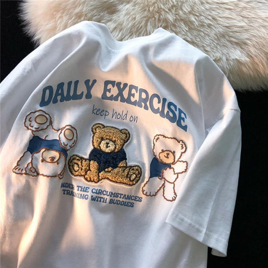 Playera Infantil de Algodón Puro con Osito Bordado Serie Leche - Image 7
