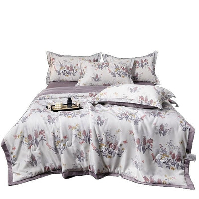 Juego de Edredón Tencel Estampado Refrescante para Verano - 4 Piezas - Image 5