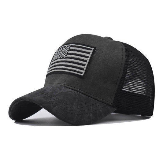 Gorra Hombre Lavada Desgastada Transpirable con Bordado