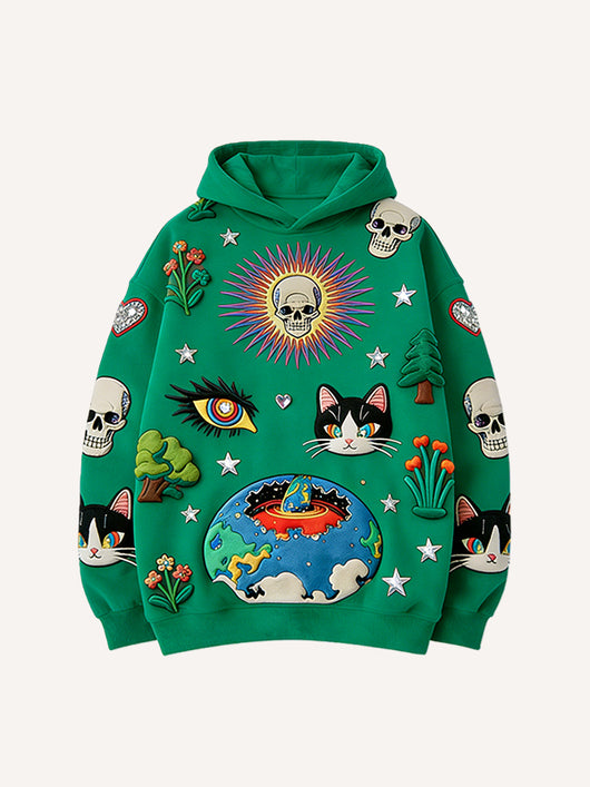 Sudadera Estampada con Capucha para Hombre - Image 6