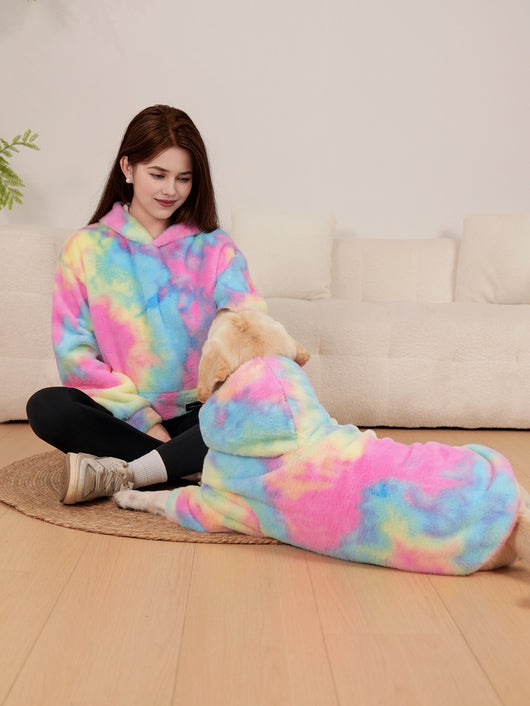 Sudadera Tie Dye Arcoíris para Perros con Pelaje de Conejo - Image 12