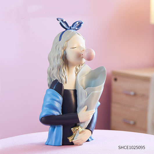 Escultura Decorativa Abstracta de Resina - Figura Femenina Nórdica para Sala de Estar - Image 31