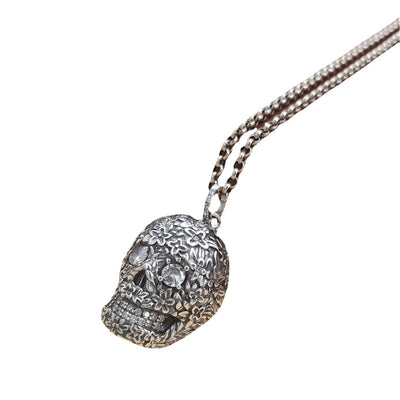 Dije Calavera de Plata Esterlina 925 con Circón Blanco - Image 5