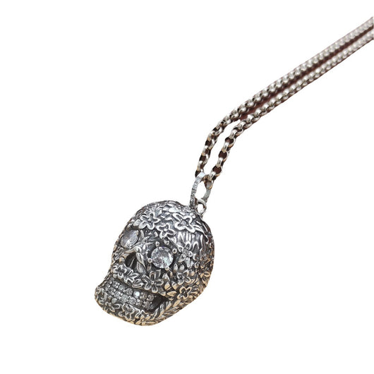 Dije Calavera de Plata Esterlina 925 con Circón Blanco - Image 5