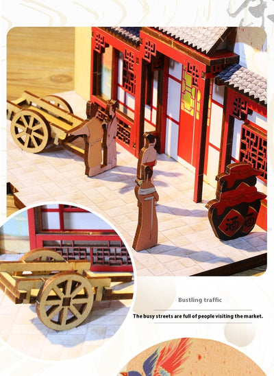 Modelo 3D Estereoscópico Libro Armable Adorno Pueblo Sakura - Image 19