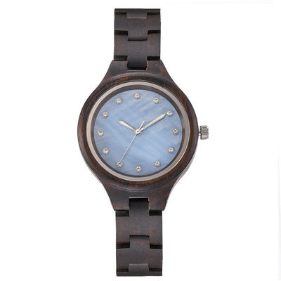 Reloj de Cuarzo Sandalwood con Movimiento Japonés Original