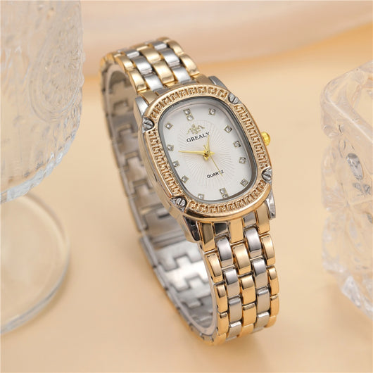Reloj de Lujo con Esfera Ovalada y Cristales Brillantes Multicolor - Image 19
