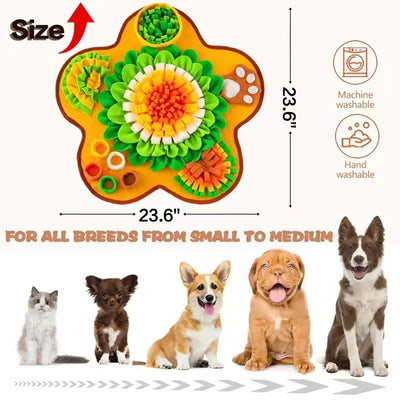 Tapete de Entrenamiento Olfativo con Forma de Flor para Perros y Gatos - Image 6