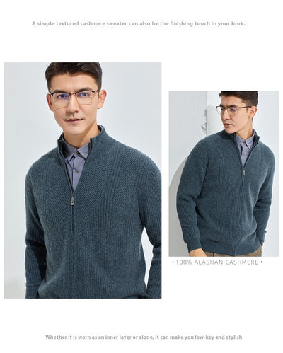 Cardigan de Cashmere Puro Grueso con Cierre - Elegancia Casual - Image 16
