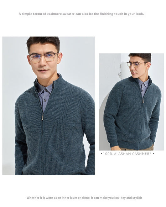 Cardigan de Cashmere Puro Grueso con Cierre - Elegancia Casual - Image 16