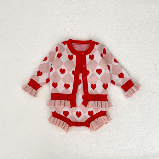 Abrigo Tejido de Manga Larga con Detalles de Corazón para Bebé Niña - Colección Otoño - Image 27