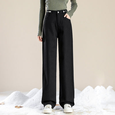 Jeans Casual de Cintura Alta Plus Size con Forro de Velvet - Image 16