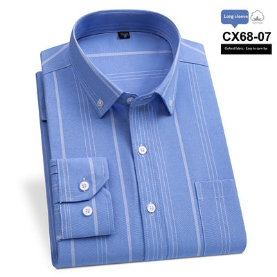 Camisa Oxford Slim Fit a Rayas para Hombre con Bolsillos - Image 9