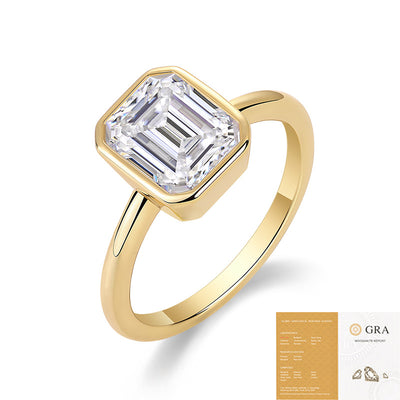 Anillo de Oro para Mujer con Moissanita - Diseño Cerrado Elegante - Image 3
