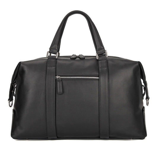 Bolsa de Viaje en Cuero Nappa Premium - Elegancia Clásica Negro - Image 2