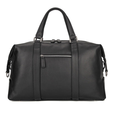 Bolsa de Viaje en Cuero Nappa Premium - Elegancia Clásica Negro - Image 2