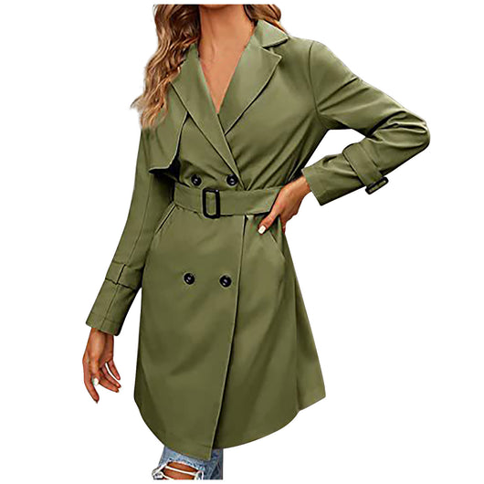 Abrigo Elegante Doble Fila Ajustado para Mujer - Image 15
