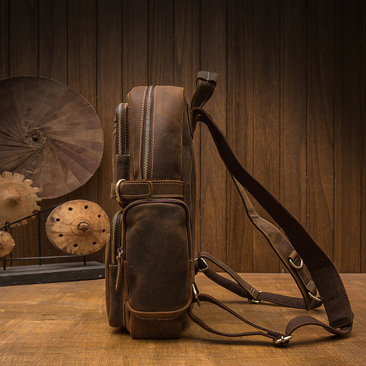 Mochila de Viaje en Cuero Genuino con Correa Ancha - Image 12