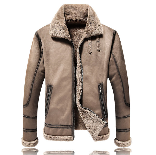 Chaqueta Polar para Hombre con Cuello Tipo Polo y Forro Térmico