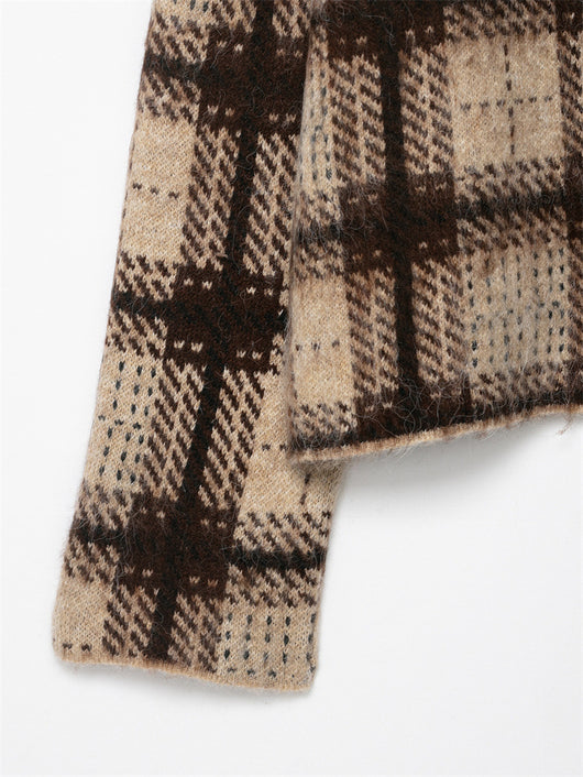 Suéter Cuadros Holgado con Textura Arenada para Mujer - Image 18