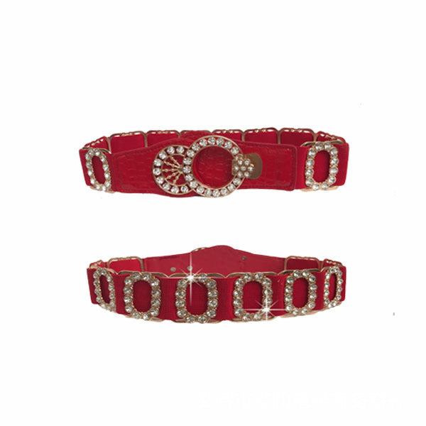 Cinturón Elástico Decorativo con Rhinestones para Mujer