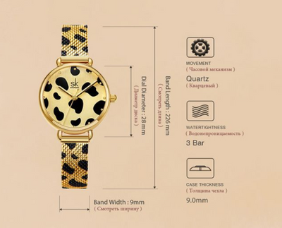 Reloj de Mujer con Correa de Malla y Movimiento de Cuarzo - Image 7