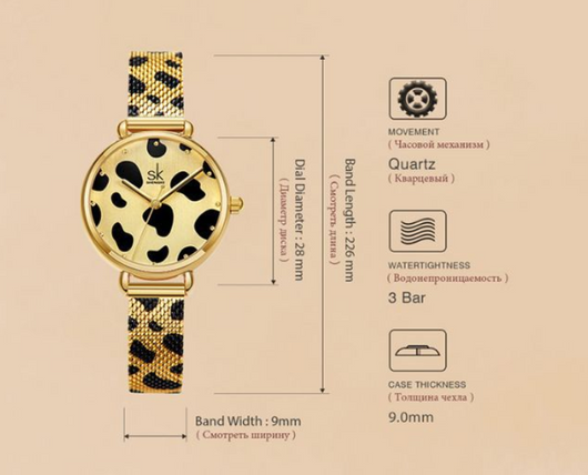 Reloj de Mujer con Correa de Malla y Movimiento de Cuarzo - Image 7