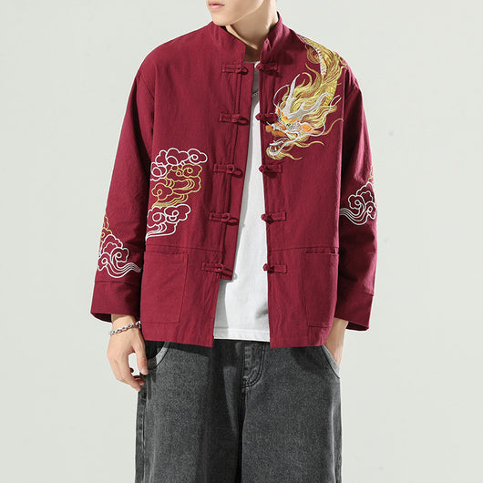 Chaqueta Casual para Hombre con Bordados en Mangas Largas - Image 13