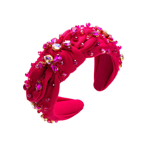 Diadema Elegante Ancha con Nudo y Cristales - Image 3
