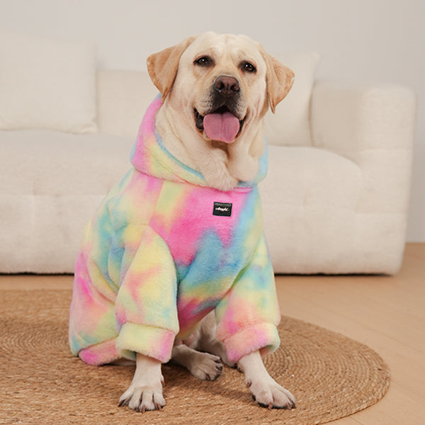 Suéter para Perro Tie-Dye Arcoíris con Patrón de Conejo