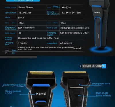 Afeitadora Profesional Recargable para Hombre - Image 5