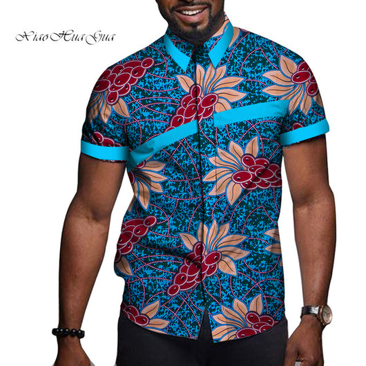Camiseta Estampada de Manga Corta Africana para Hombre - Image 10