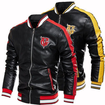 Chaqueta de Cuero PU Estilo Motociclista Británico para Hombre - Image 11