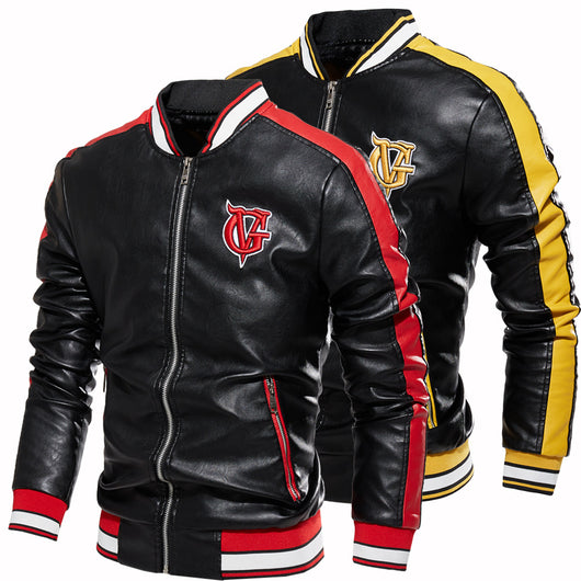 Chaqueta de Cuero PU Estilo Motociclista Británico para Hombre - Image 11