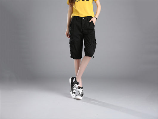 Pantalones Casuales Sueltos Capri Multicolor Talla Grande - Image 15
