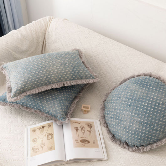 Funda de Almohada Jacquard con Franja de Denim - Image 20