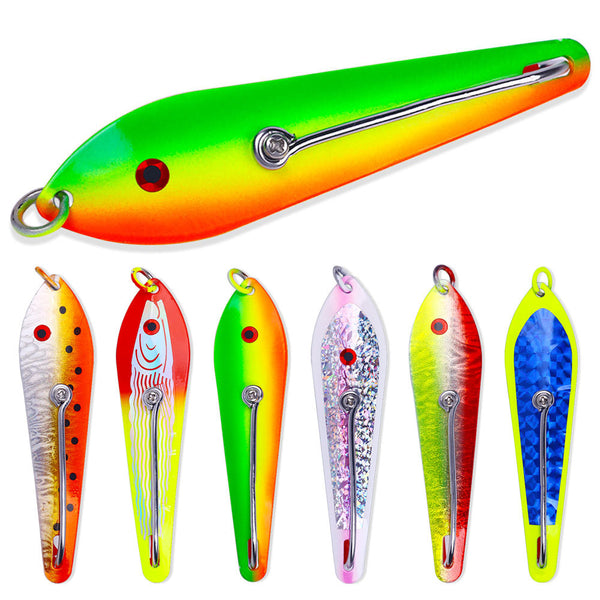 Señuelo Metálico Sumergible para Pesca de Lubina y Trucha