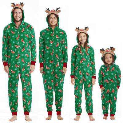 Jumpsuit Navideño con Capucha y Estampado Festivo - Image 3