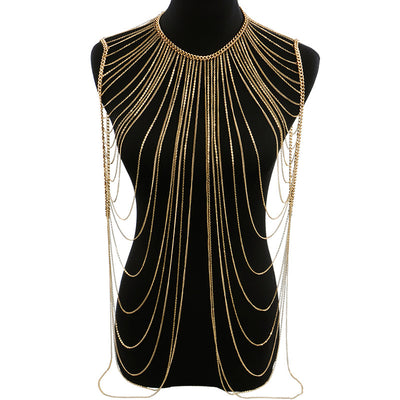 Cadena Corporal Dorada Multicapa - Bikini Body Chain Sexy