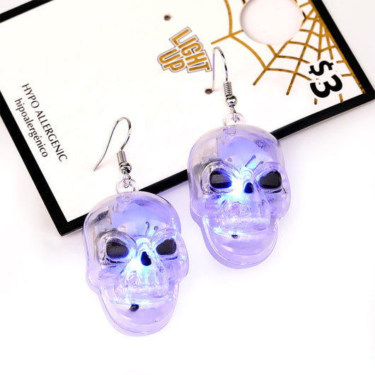 Aretes LED Luminosos Temática Halloween - Diseño Calabaza y Fantasma