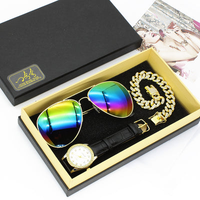 Conjunto Elegante: Gafas de Sol Mujer + Reloj Pulsera de Diseño - Image 9