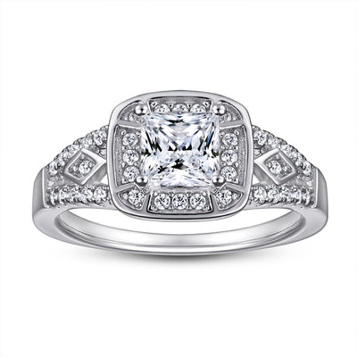 Anillo de Diamante Cuadrado con Circonia - Image 5