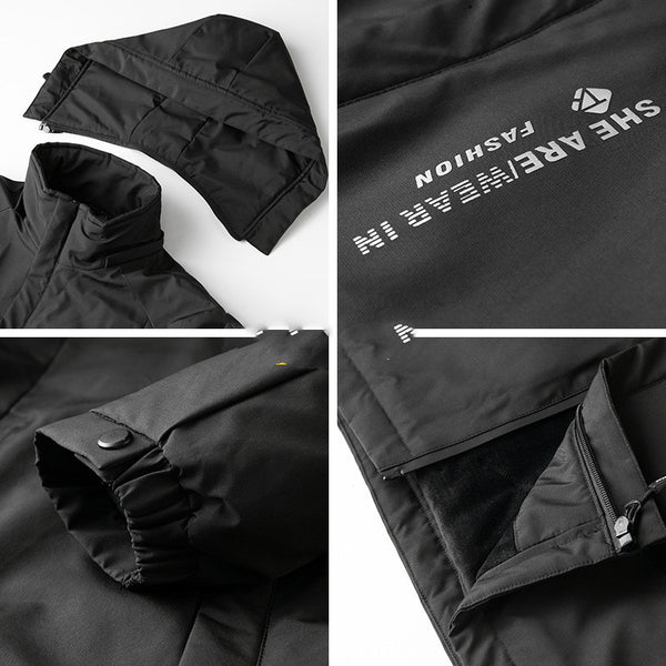 Chaqueta Acolchada con Cuello Alto y Capucha - Algodón Premium Athleisure